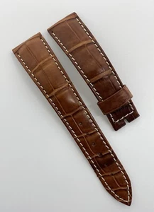 Authentic Breguet 19mm x 16mm Cognac Brown Crocodile Watch Strap Band OEM - Picture 1 of 7