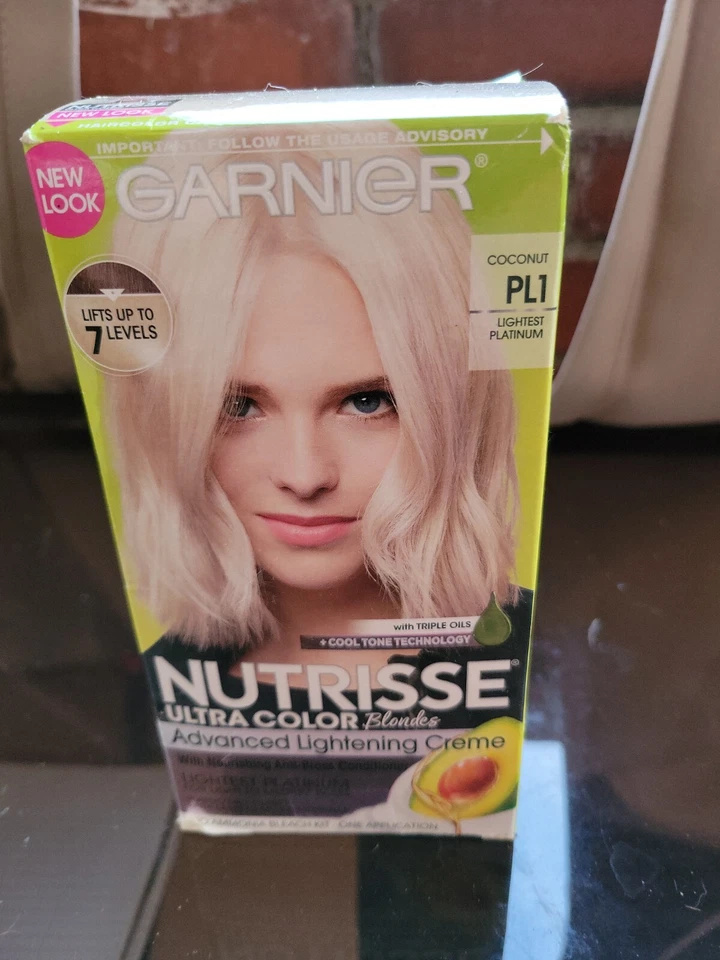 2 Garnier Nutrisse Nourishing Hair Ultra Creme PL1 Light Platinum Coconut