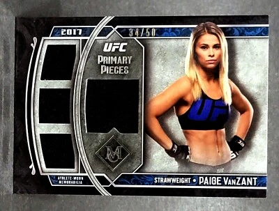2017 Topps UFC Museum Primary Pieces Quad Relics #SPQR-PV Paige VanZant 34/50 - Image 1 of 2