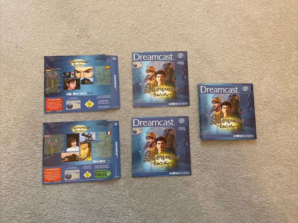 Dreamcast Shenmue Manual And All In Lays - Front And Rear Box Art Only NO Game O - Image 1 of 2