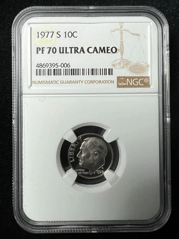1977 S 10C Roosevelt Dime PF70 Ultra Cameo PR70 DCAM NGC PERFECT! SKU 3281 Cover