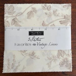Vintage Linens Charm Pack by 3 Sisters for Moda Fabrics - Picture 1 of 2