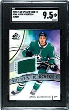 2020-21 Upper Deck SP Game Used Jason Robertson Rookie Authentics Jersey SGC 9.5