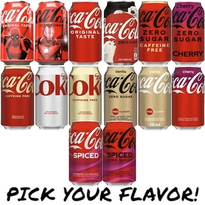 Coca Cola Soda 12 Pack 12oz Can Pick Flavor Oreo Cherry Vanilla Spiced Diet Rare - Picture 1 of 19