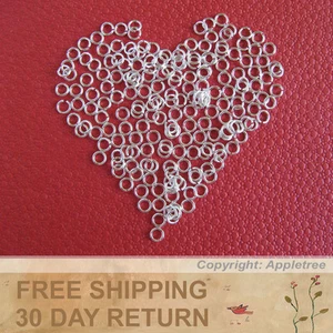200 Solid 925 Sterling Silver Jump Ring.3mm 22 Gauge Wire.Open Rings.Made in USA - Picture 1 of 11