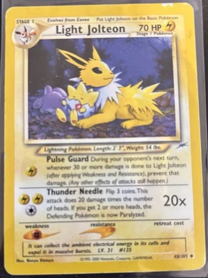 Pokémon Light Jolteon 48/105 Neo Destiny Eng - Vintage - Played - Bild 1 von 2