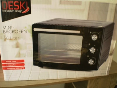 Mini Backofen 30 L Tischbackofen Pizzaofen mit Timer Edelstahl 1500 Watt - Bild 1 von 4