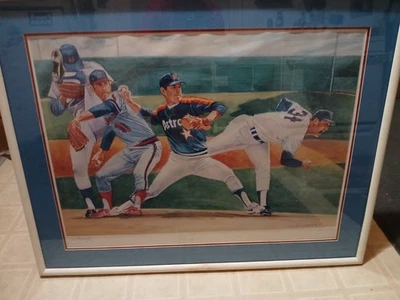 Vintage Nolan Ryan David Harrington autograph lithograph artist proof 110/150 LE - Image 1 of 4