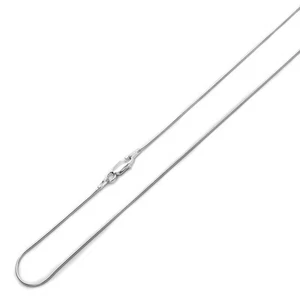 1mm 925 Sterling Silver Italian Round Snake Chain Necklace made in italy 22inch - Picture 1 of 6