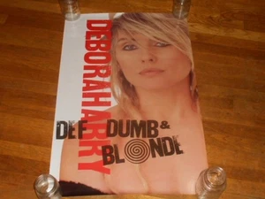 DEBORAH HARRY def dumm & blond 23 x 35 PROMO POSTER Debbie Blondie - Bild 1 von 2