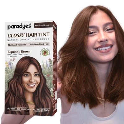 Paradyes Glossy Hair Tint, Espresso Brown Color 160gm - Image 1 of 4