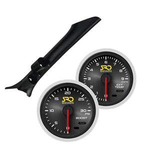 SAAS Dual Pillar Pod w/ Boost & Exhaust SRD Gauges for Falcon BA BF FPV All - Picture 1 of 8