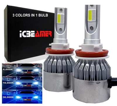 H11 COB Canbus LED 70W 6000k 30000K White Blue Low Beam Fog Light Bulb S9 - Image 1 of 4