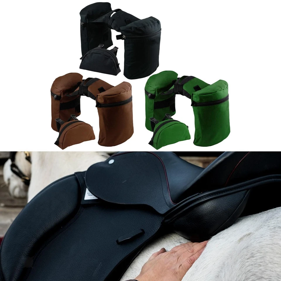 Sacoche à cornes Pommeau Poche Combo Sacoche de selle pour cheval - Photo 1/1