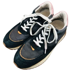 MadeWell Women Kickoff trainer sneaker black pink Suede SZ 9M - Picture 1 of 7