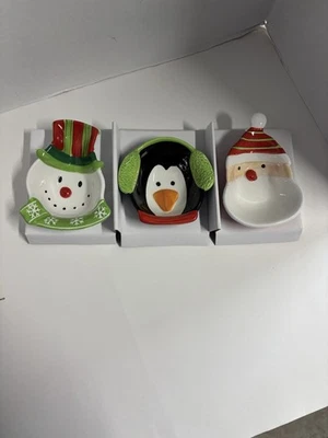 3 piece decorative Christmas bowl set NEW - Image 1 of 4