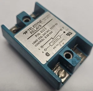 Teledyne 611-1 Relay , 25A & 140 VAC Load , 3-28VDC Control - Picture 1 of 6
