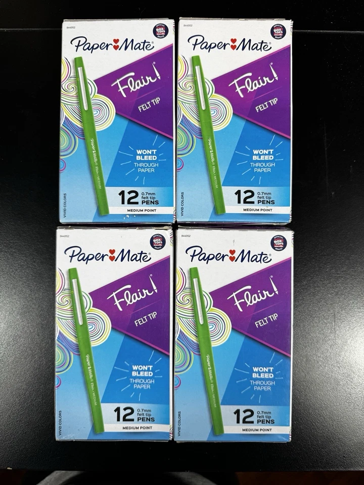 Paper Mate Flair Felt Tip Pens Medium Point (0.7mm) Black 12 Count 2069792
