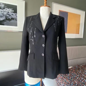 - Blazer Vertigo Paris Pailletten schwarz Made in France SMALL - Bild 1 von 8