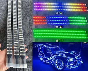 3PCS 4FT 48" Quad Row Brightest LED Strips for Slingshot Wheel Lights APP+Remote - Picture 1 of 17