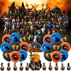 Mortal Kombat Party Supplies Birthday Decor Set Balloons Cake Topper Banner - Picture 1 of 7