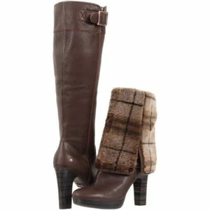 UGG® AUSTRALIA SAVOIE BROWN LEATHER KNEE HIGH BOOTS UK 4.5 EUR 37 USA 6 RRP £325 - Picture 1 of 24