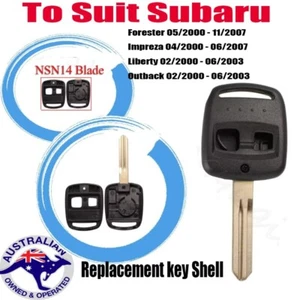 To Suit Subaru Forester/Impreza Replacement Key Remote Case/ Shell /Blank 2B - Picture 1 of 3