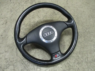 S-Line sport steering wheel Audi TT 8N leather steering wheel steering wheel black 8N0419091A - Image 1 of 4