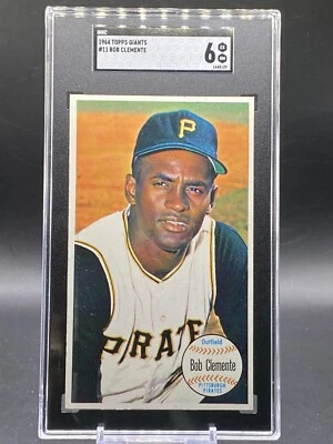 1964 Topps Giants No11 Роберто Клементе HOF Pittsburgh Pirates винтажный бейсбол - Изображение 1 из 2