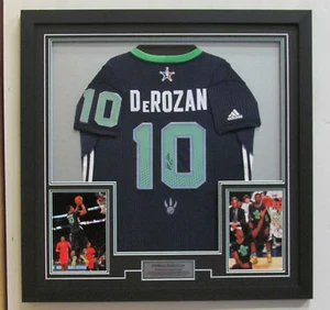 Toronto Raptors Demar DeRozan Signed NBA Basketball 2014 All Star Jersey Framed - Picture 1 of 1