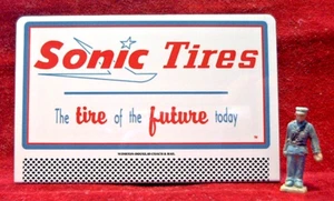 SONIC TIRES _ CARTELERA METÁLICA ESCALA #21 O/S - Imagen 1 de 3