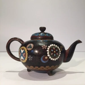 Antique Japanese Meiji Period Cloisonne Teapot - Picture 1 of 6