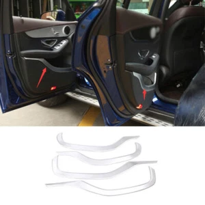For Mercedes-Benz GLC 2016-2021 Silver ABS Interior Door Panel Cover Trim 4PCS - Picture 1 of 10