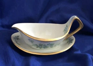 RS Silesia Tillowitz Condiment Gravy Bowl Underplate Handpainted Signed C1910-45 - Picture 1 of 12