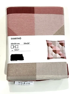 Ikea SVARTHO Pillow cushion cover pink/beige 20 x 20" NEW - Picture 1 of 5