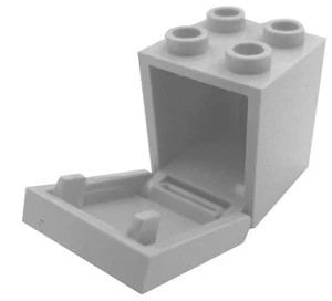 Lego 2 Stück Briefkasten hellgrau (light bluish gray) Kasten Box Neu 4345 4346 - Bild 1 von 3