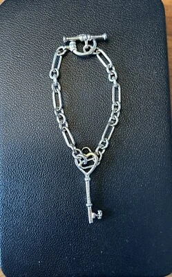Tiffany & Co Sterling Silver Skeleton Key Charm Bracelet 7.75" / 15.42 Grams - Image 1 of 4