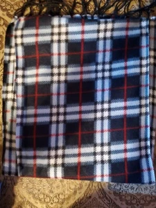 Squared Plaid Scarf Thin Unbranded  - Picture 1 of 3
