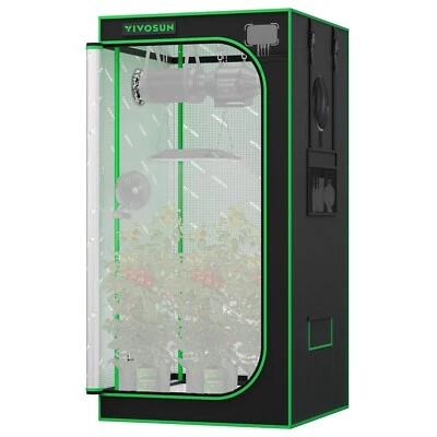 VIVOSUN P276 PRO Growzelt 2000D Pflanzenzelt 80x80x160cm,100% Reflektierend - Bild 1 von 4