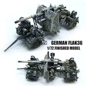 PMA SEGUNDA GUERRA MUNDIAL ALEMÁN FLAK36 1/72 modelo antiaéreo acabado no fundido a presión - Imagen 1 de 9