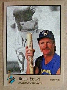 1992 STUDIO BASEBALL CARD #6 ROBIN YOUNT PROMOTIONAL SAMPLE PREVIEW