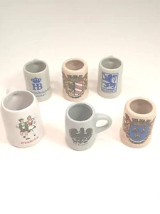 Germany Oktoberfest Mini Beer Mug Shot Glasses 6 Total - Picture 1 of 11