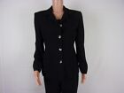 Jacqueline Ferrar   4-Button Long Sleeve Jacket   Size:12P   Black/White Stripe