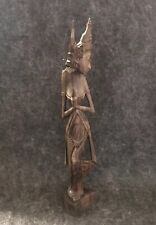 Chinese Wood Hand Carved Beautiful Lady Figure Statue - Great Piece