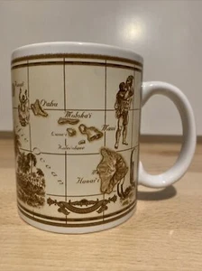 nautical map of HAWAIIAN ISLANDS souvenir coffee mug eBay sellerID mouthyMo - Picture 1 of 12