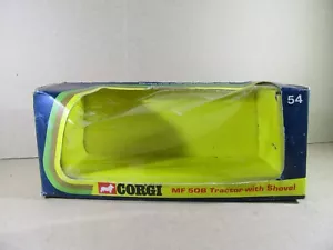 942U Vintage 1974 Corgi 54 England Boite Vide de Massey Fergusson MF 20B TP - Imagen 1 de 10