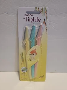 Dorco Tinkle Eyebrow Razors Face Shaver Makeup Beauty Dermaplaning 3 Count - Picture 1 of 6