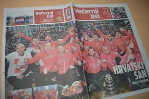 CROATIA DAVIS CUP TEAM WINNER TENNIS Special Edition Collectors CELEBRATE Poster - Picture 1 of 10