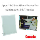 4 pièces 18 x 23 cm cadre photo en verre vierge pour sublimation transfert de pression thermique