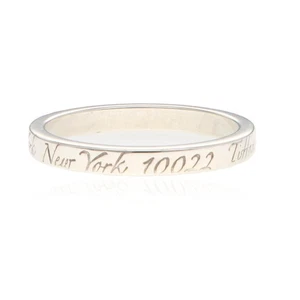 Tiffany & Co. Notes 727 Fifth Avenue New York Ring Silver 925 Size 9.5 - Picture 1 of 4